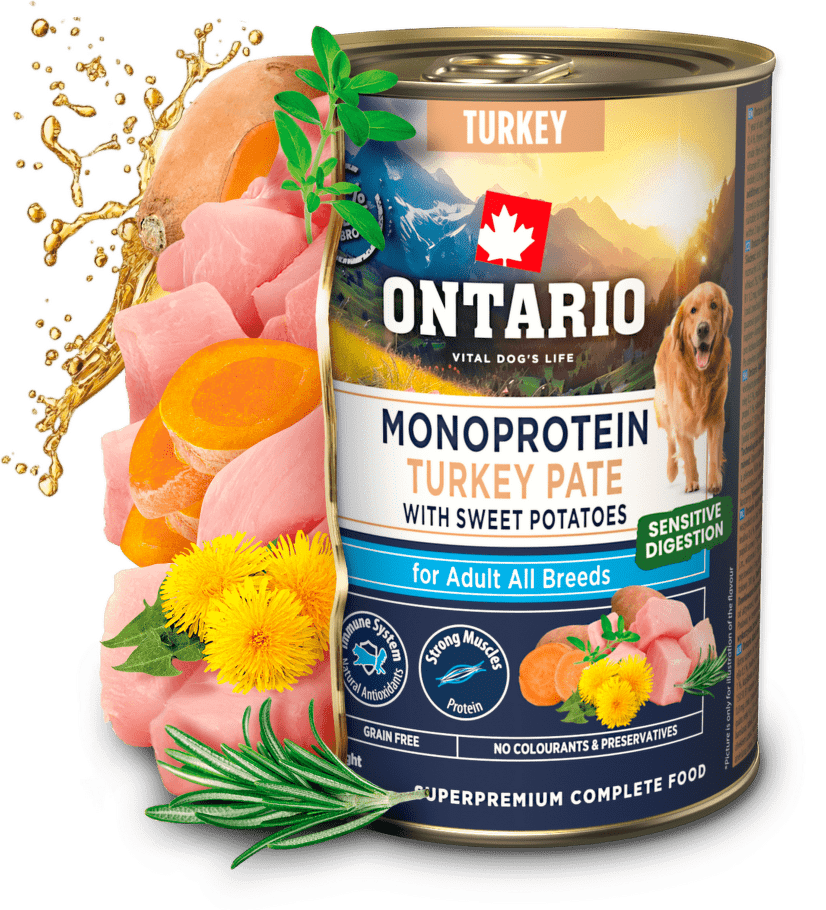 Konzerva Ontario Adult Monoprotein krůtí pate s batáty 400 g|220x200