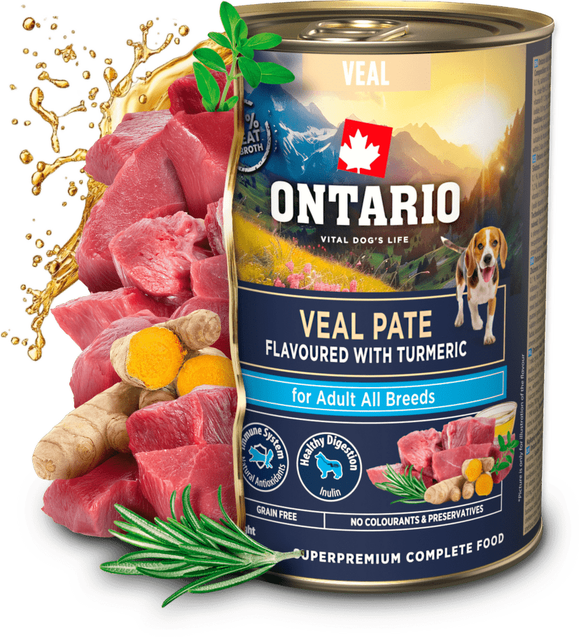 Konzerva Ontario Adult telecí pate s příchutí kurkumy 400 g|220x200
