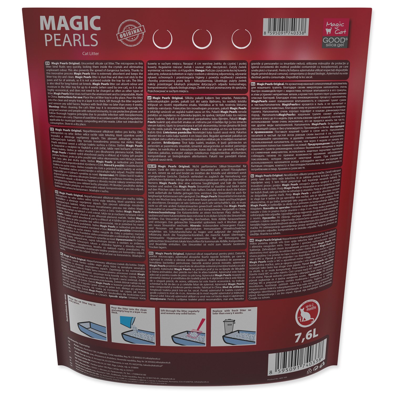 Kočkolit Magic Pearls Original 7,6l/3kg