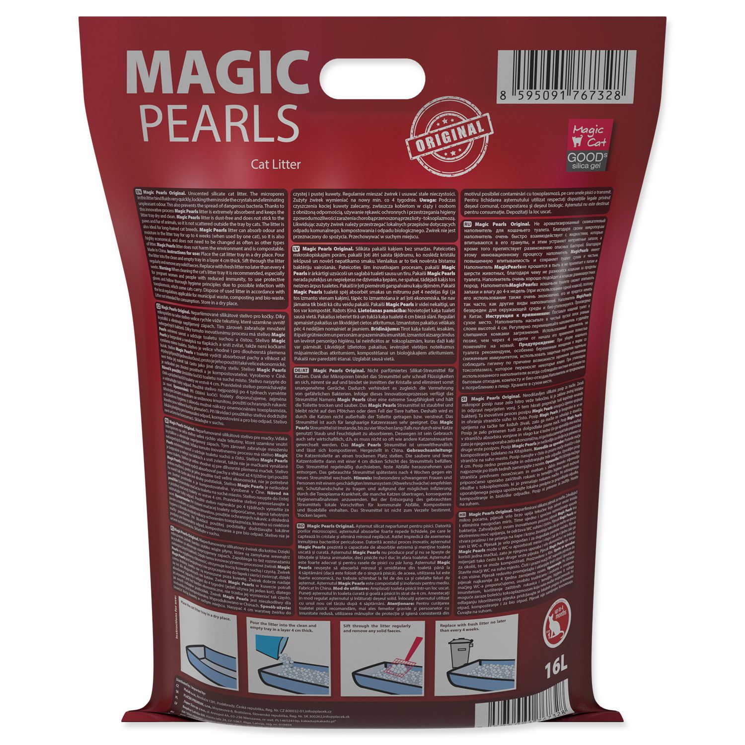 Kočkolit Magic Pearls Original 16l/6,3kg-KS