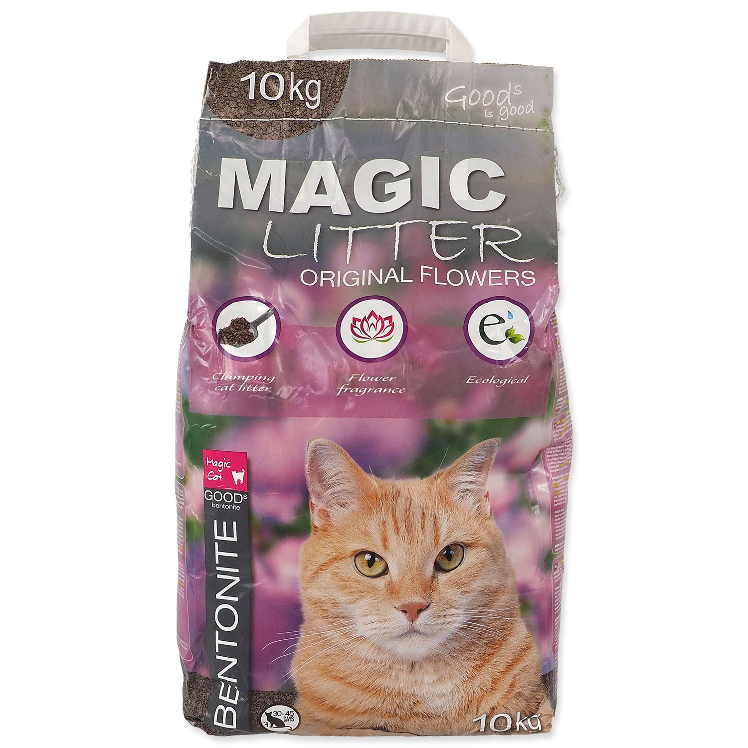 Kočkolit Magic Litter Bentonite Original Flowers 10kg-KS