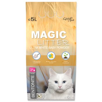 Kočkolit Magic Litter Bentonite Ultra White Baby Powder 5L/4,4kg-KS
