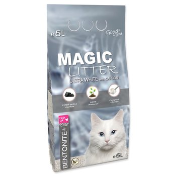 Kočkolit Magic Litter Bentonite Ultra White with Carbon 5L/4,4kg-KS