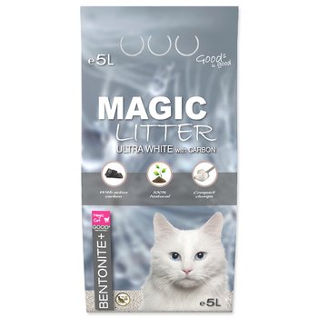 Kočkolit Magic Litter Bentonite Ultra White with Carbon 5L/4,4kg-KS