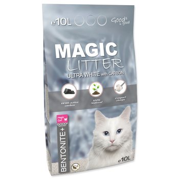 Kočkolit Magic Litter Bentonite Ultra White with Carbon 10L/9kg-KS