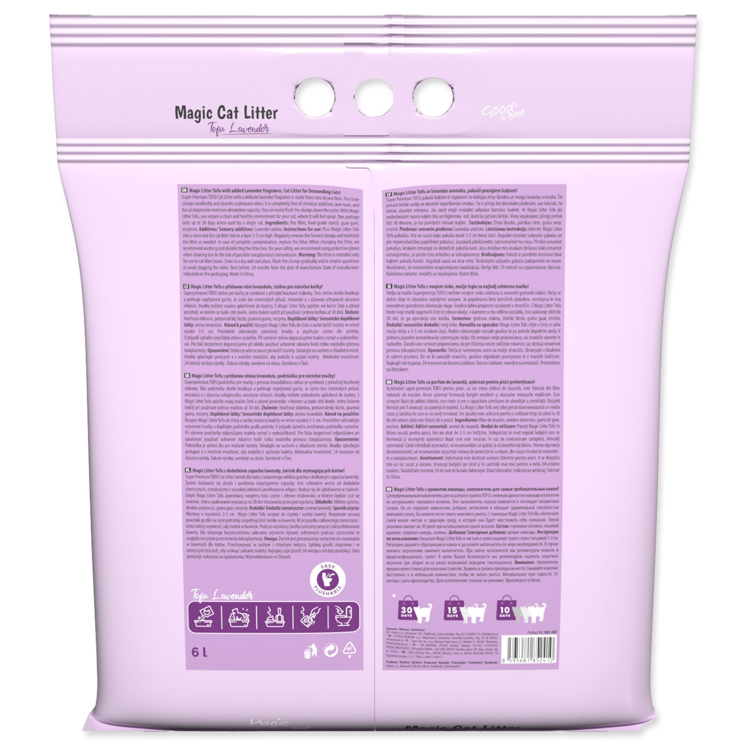 Stelivo Magic Litter Tofu levandule 2,7kg/ 6l-KARTON