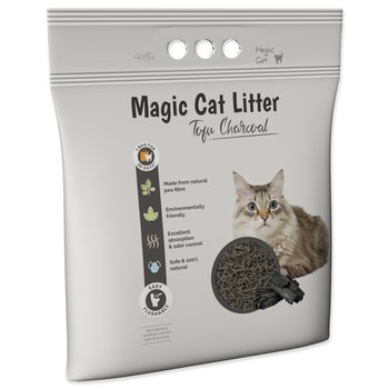 Stelivo Magic Litter Tofu dřevěné uhlí 2,7kg/ 6l-KS
