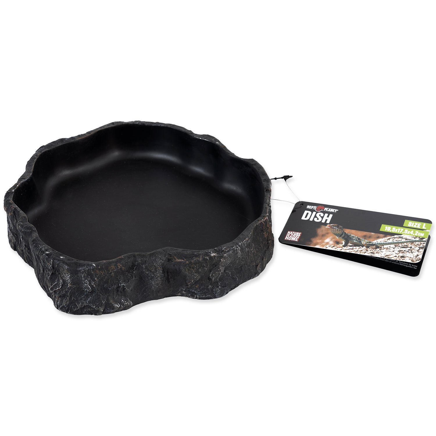 Miska Repti Planet na krmení černá 19,5x17,5x4,2cm  -KS
