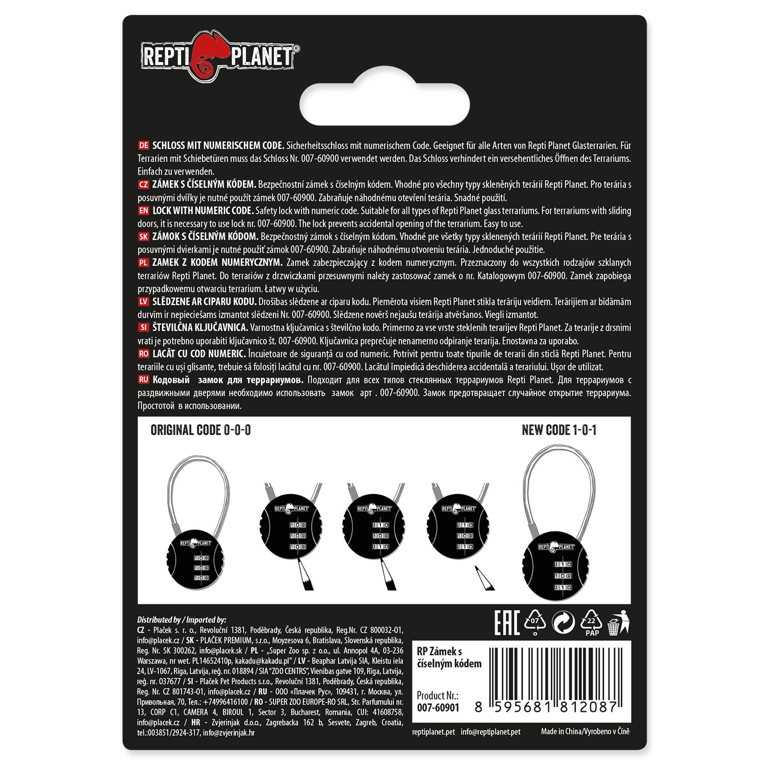 Zámek Repti Planet s číselným kódem-KS