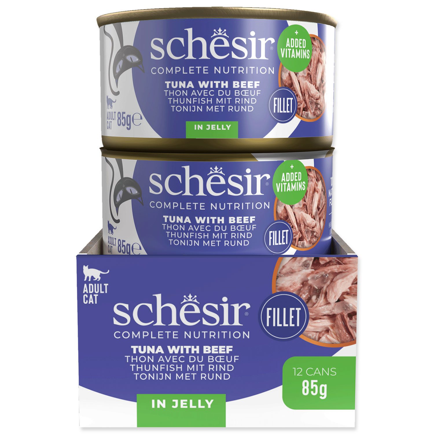 Konzerva SCHESIR tuňák+hovězí+rýže v želé 85g