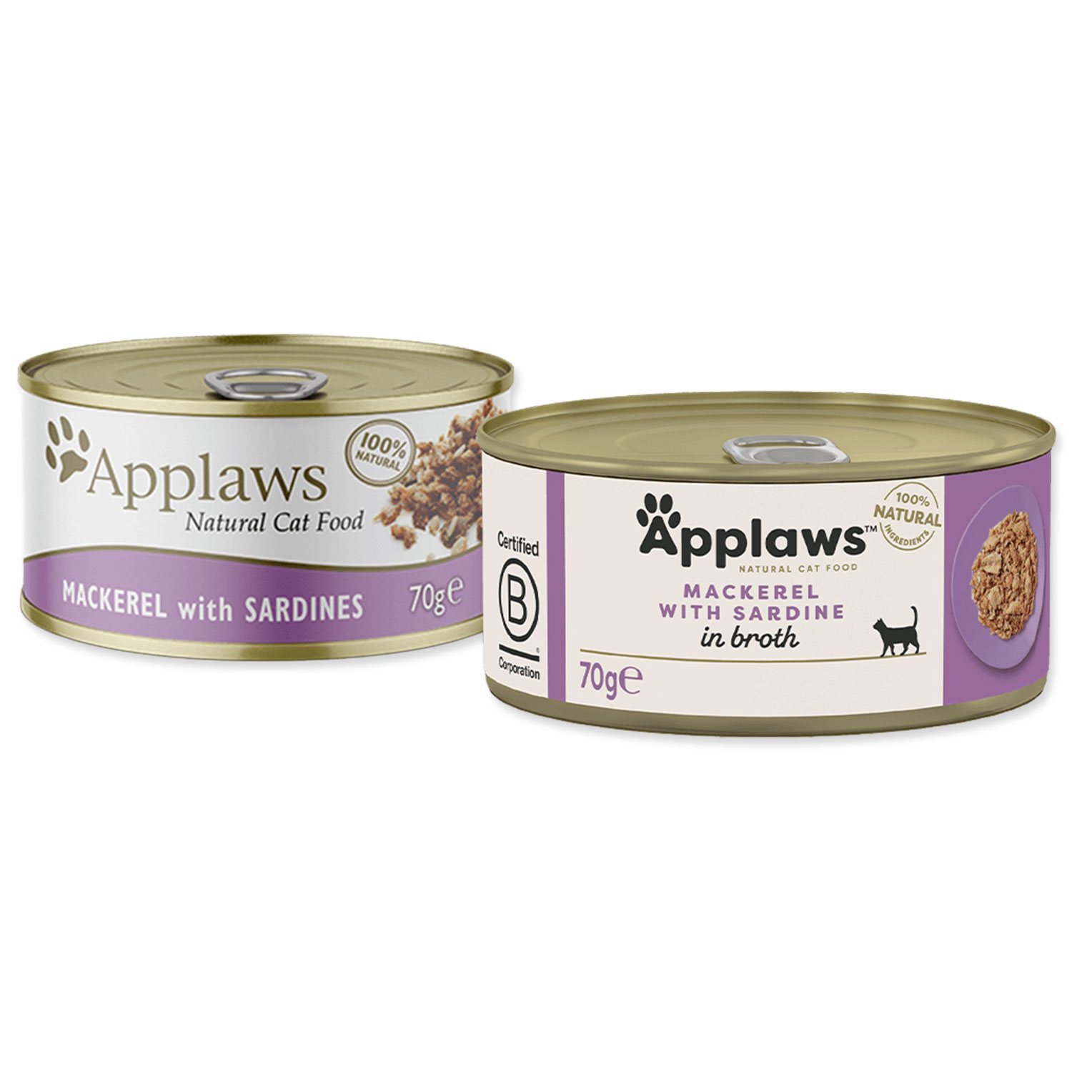 Konzerva Applaws Cat makrela a sardinky 70g-KS