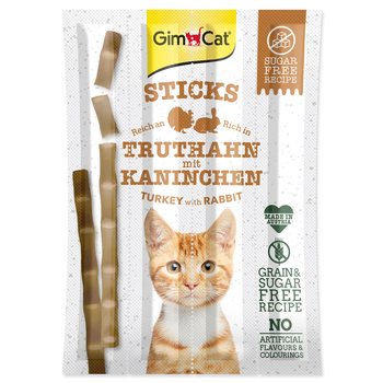 Pochoutka GimCat krůta a králík, tyčinky 4ks-KS
