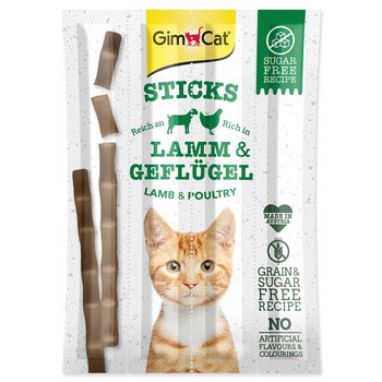 Pochoutka GimCat jehněčí a drůbež, tyčinky 4ks-KS