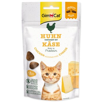 Pochoutka GimCat Crunchy Snacks kuře a sýr 50g-KS