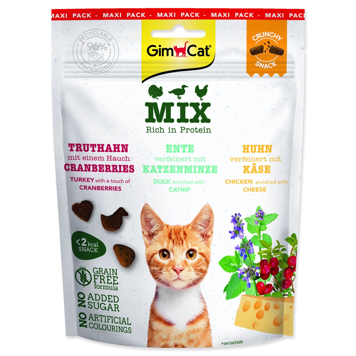 Pochoutka GimCat Crunchy Snacks Mix pro kočky 140g-KS