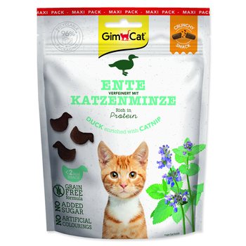 Pochoutka GimCat Crunchy kachna a šanta kočičí 140g-KS
