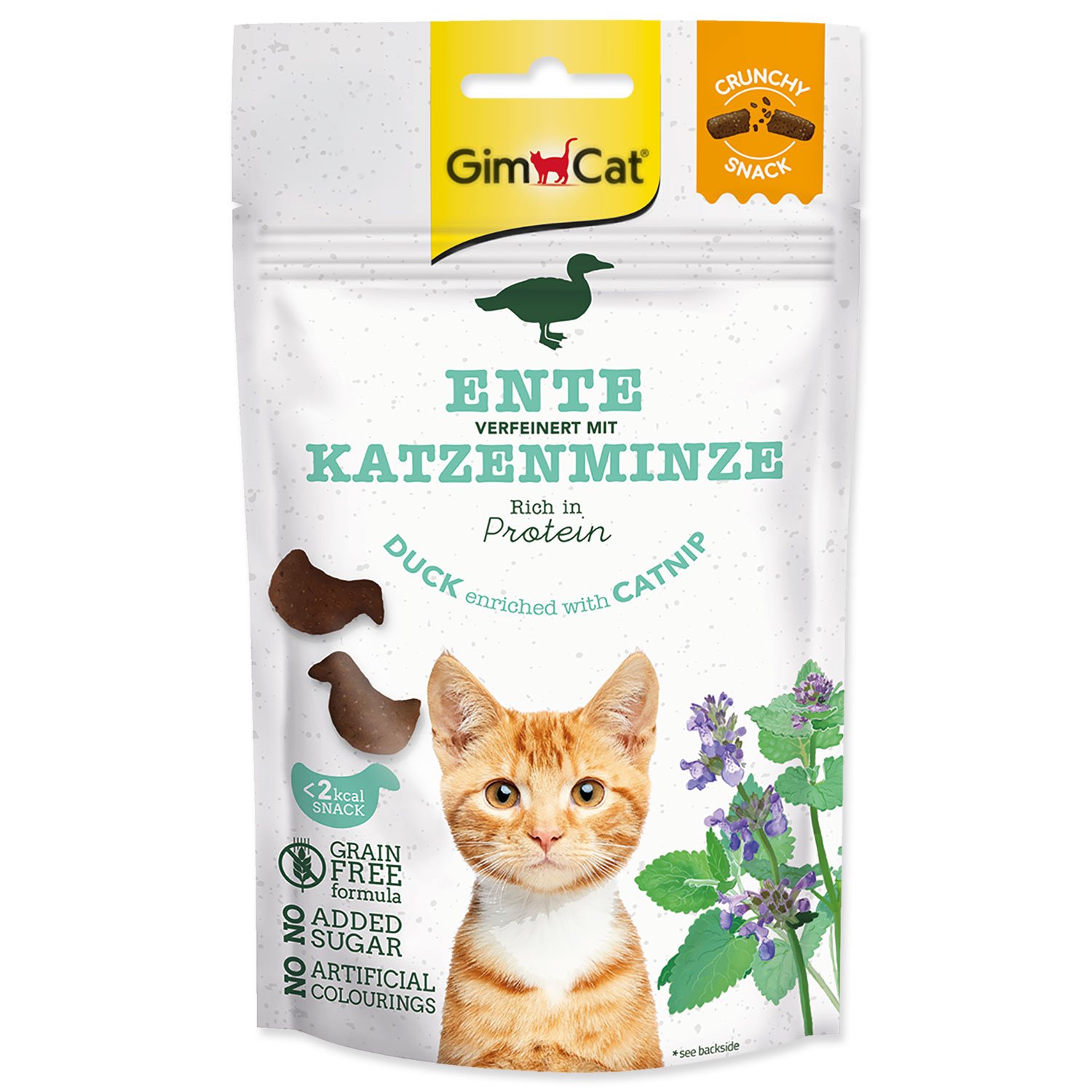 Pochoutka GimCat Crunchy Snacks kachna a šanta 50g-KS