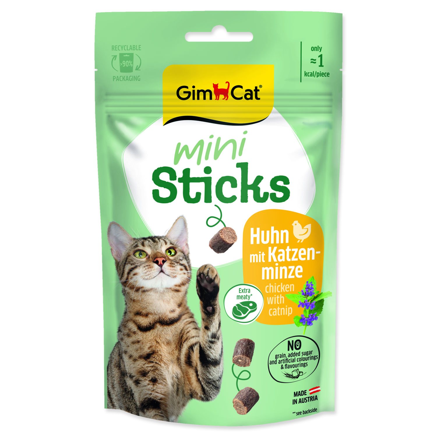 Pochoutka GimCat Mini Sticks kuře a šanta kočičí 50g-KS