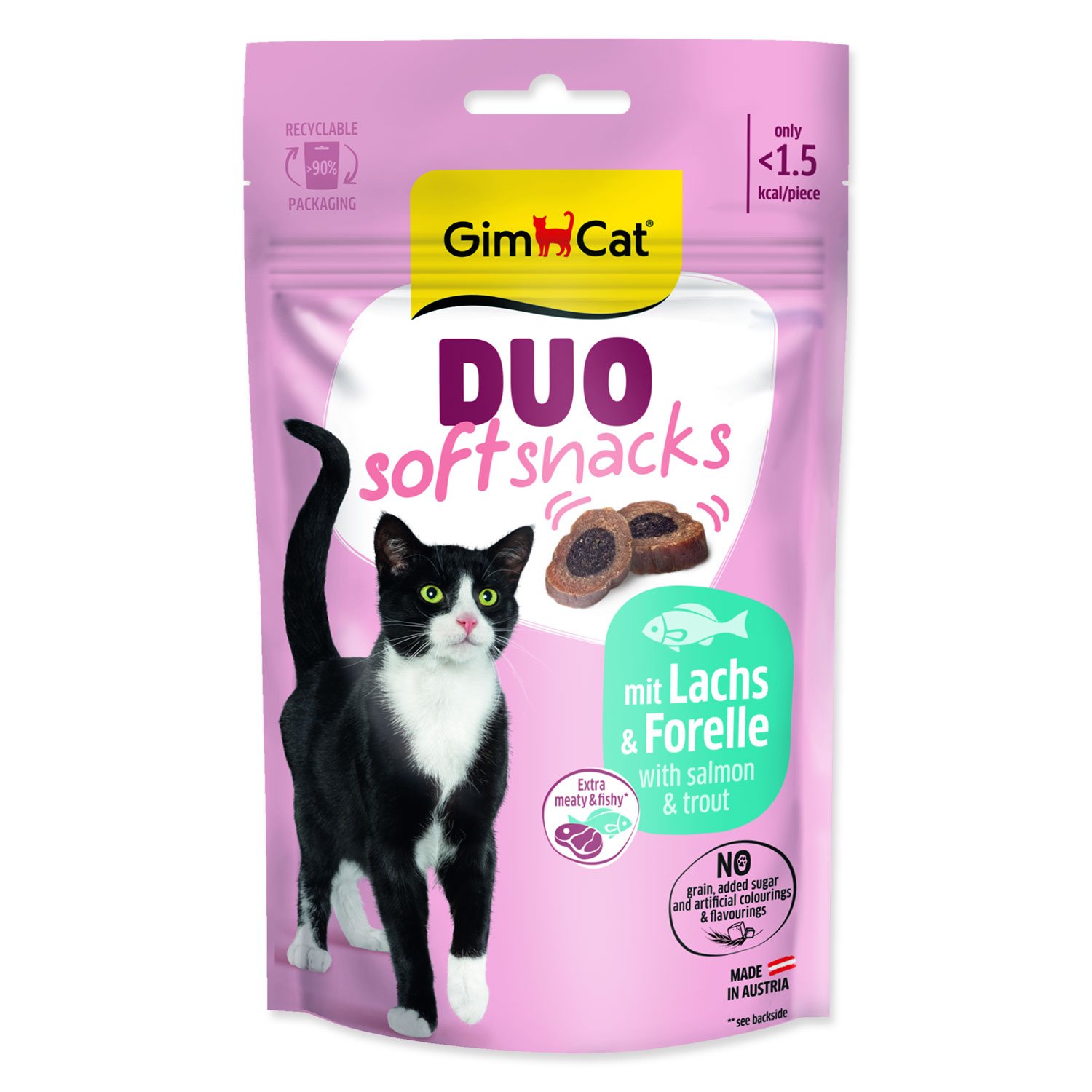 Pochoutka GimCat Duo Soft losos a pstruh 50g-KS