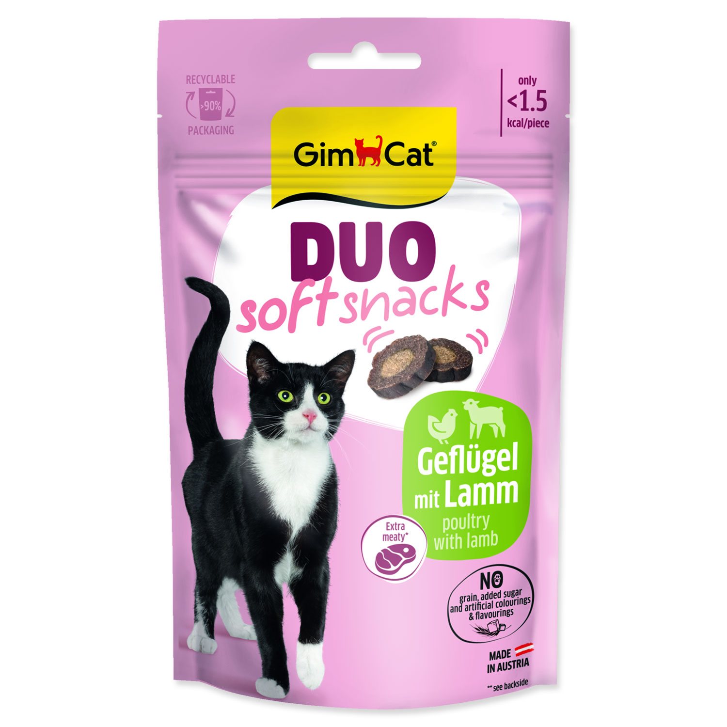 Pochoutka GimCat Duo Soft drůbež a jehněčí 50g-KS