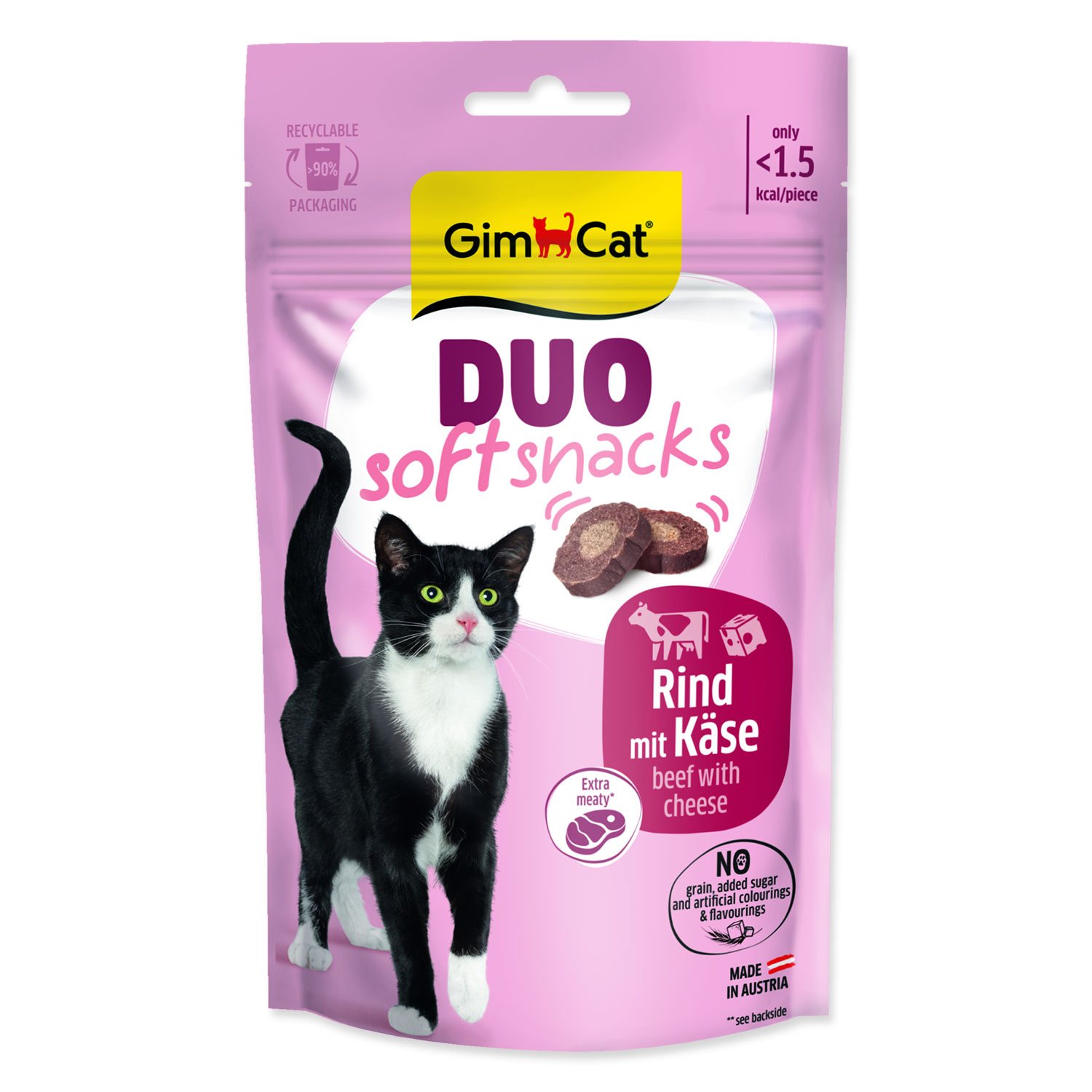 Pochoutka GimCat Duo Soft hovězí a sýr 50g-KS