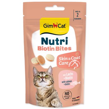 Pochoutka GimCat Nutri Biotin Bites 40g-KS