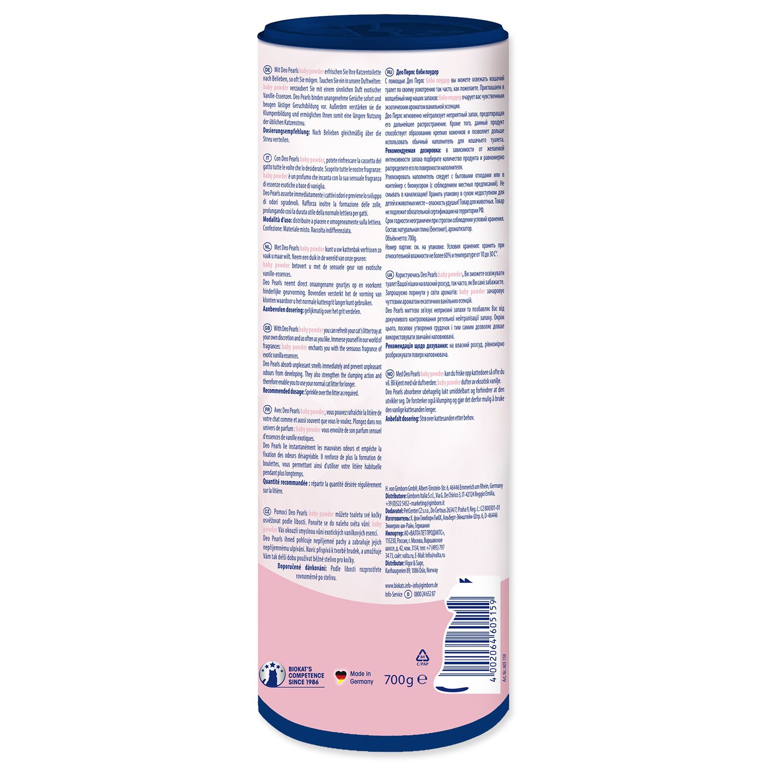 Osvěžovač Biokat's Baby Powder do toalety 700g-KS