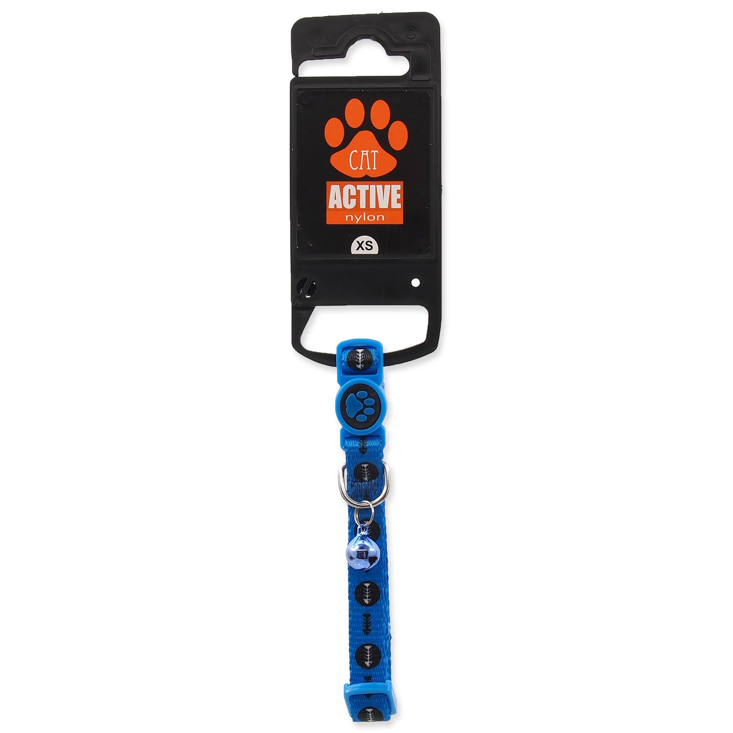 Obojek Active Cat nylon XS rybka modrý 1x19-31cm-KS