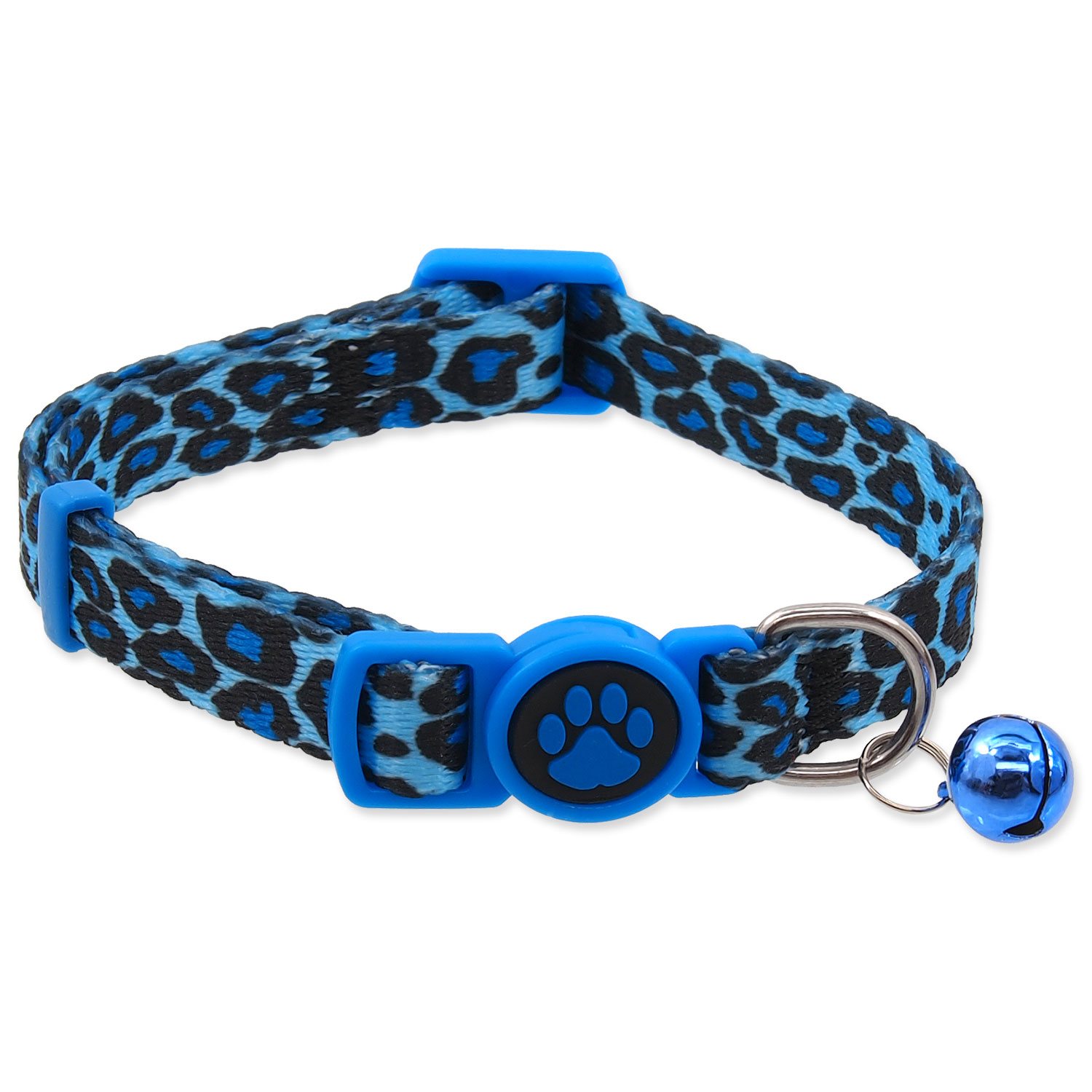 Obojek Active Cat nylon XS leopard modrý 1x19-31cm-KS