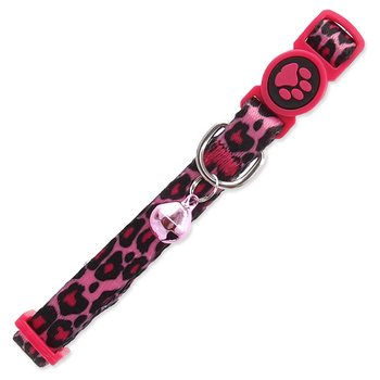 Obojek Active Cat nylon XS leopard růžový 1x19-31cm-KS