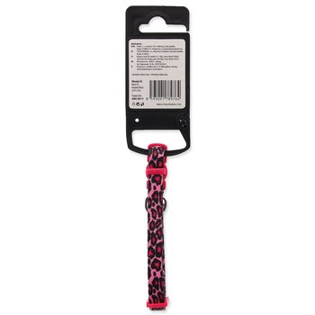 Obojek Active Cat nylon XS leopard růžový 1x19-31cm-KS