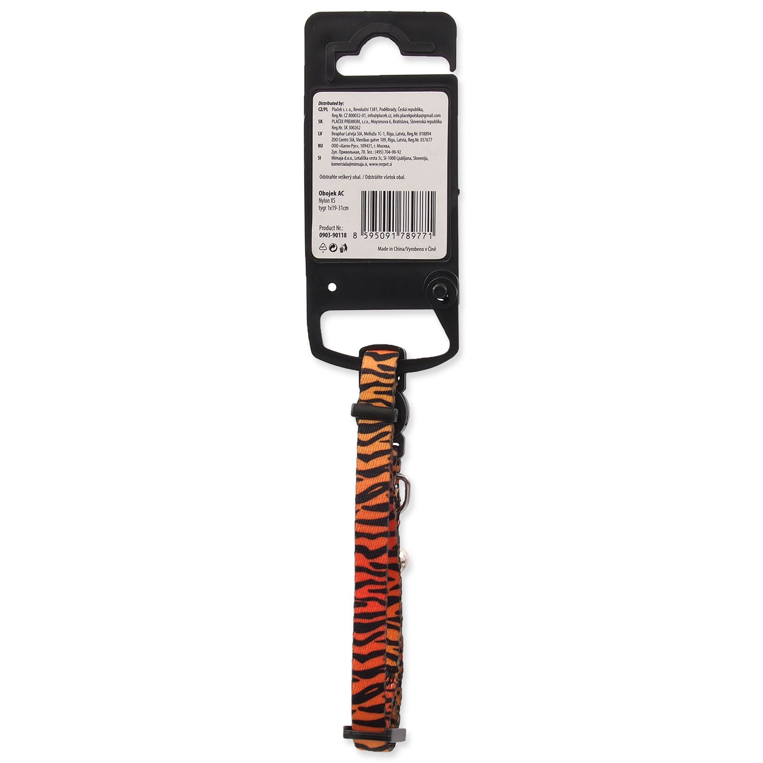 Obojek Active Cat nylon XS tygr 1x19-31cm-KS