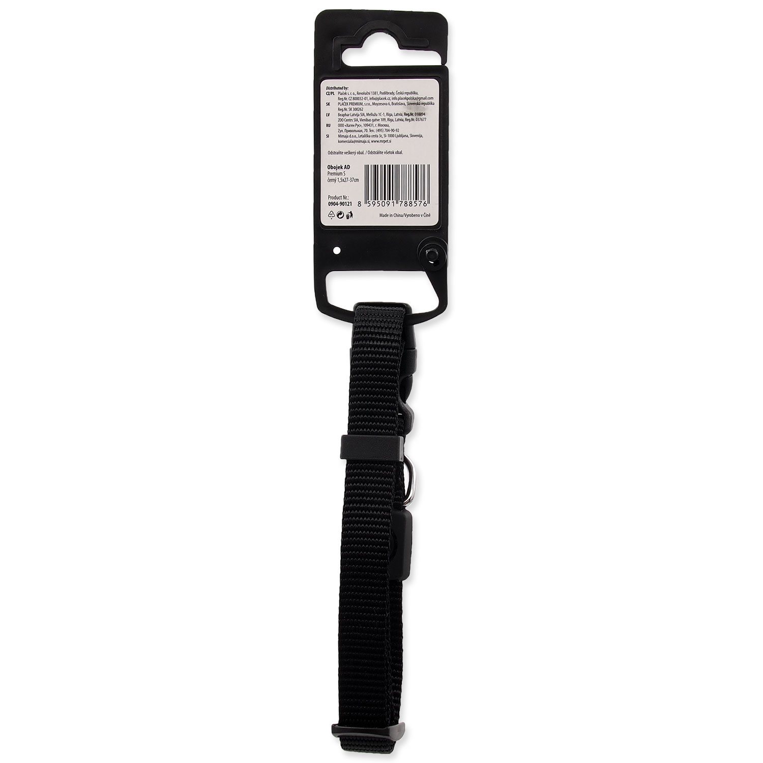 Obojek Active Dog Premium S černý 1,5x27-37cm-KS