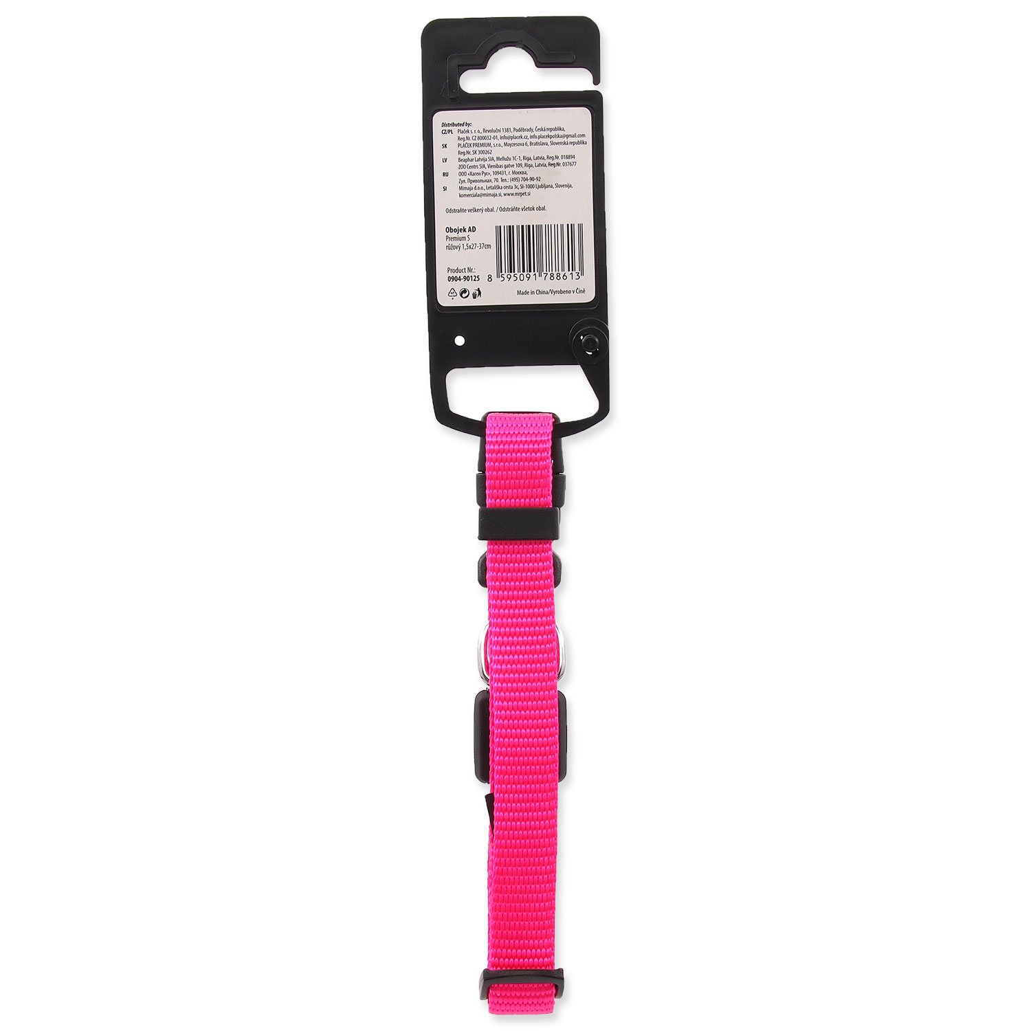 Obojek Active Dog Premium S růžový 1,5x27-37cm-KS