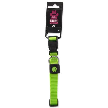 Obojek Active Dog Premium M limetka 2x34-49cm-KS