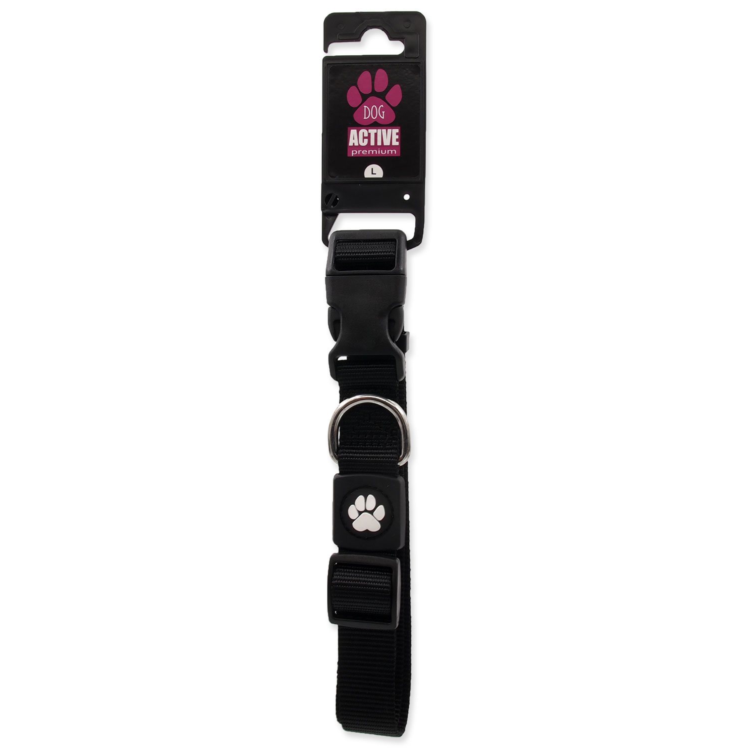 Obojek Active Dog Premium L černý 2,5x45-68cm-KS