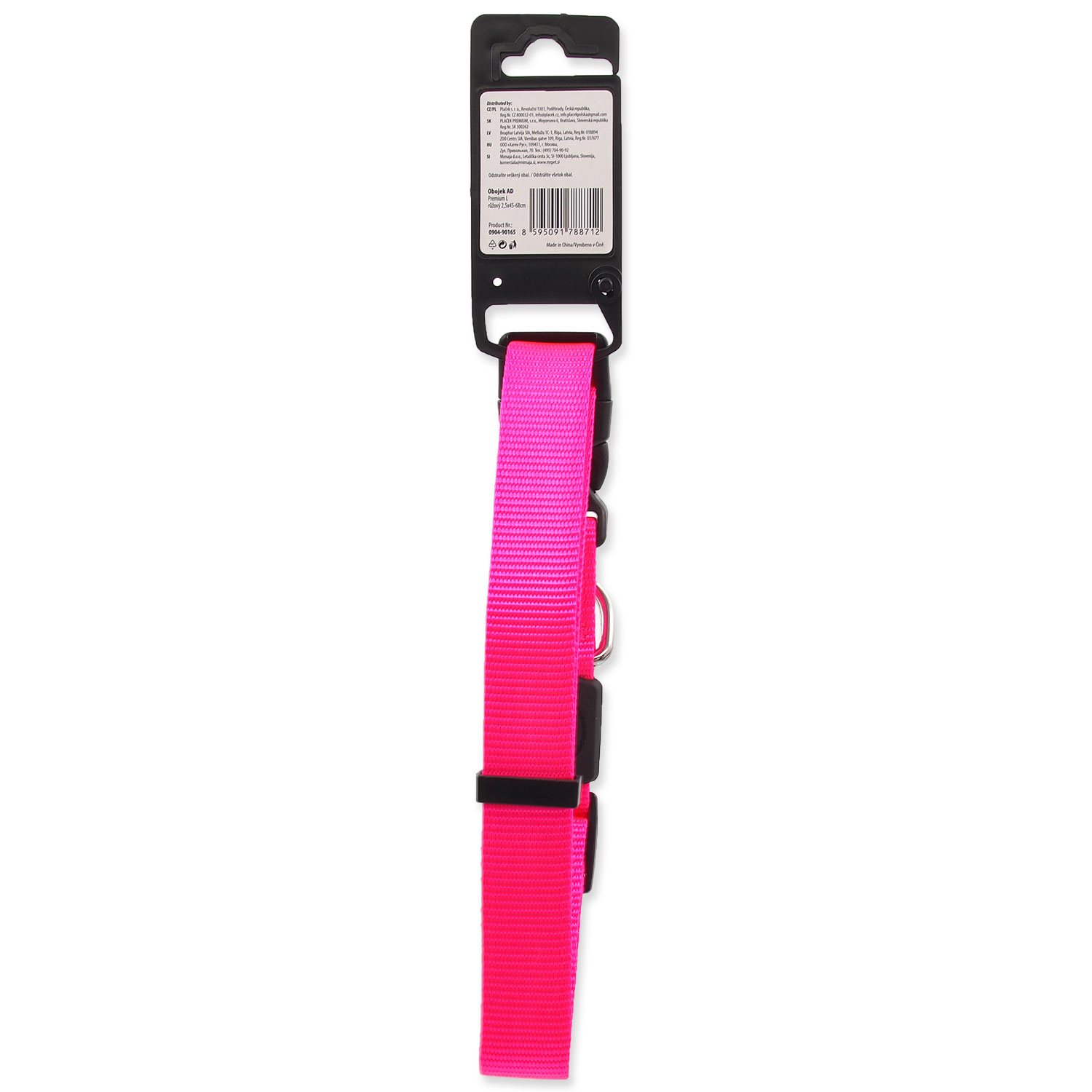 Obojek Active Dog Premium L růžový 2,5x45-68cm-KS