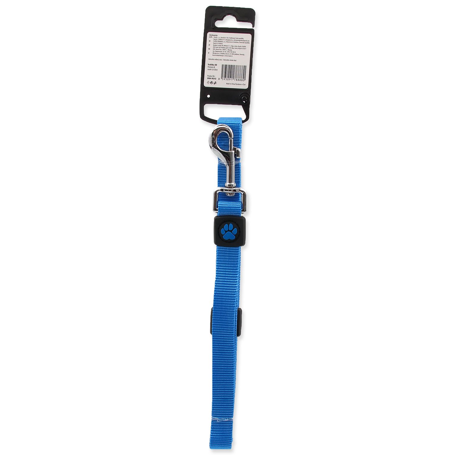 Vodítko Active Dog Premium M modré 2x120cm-KS
