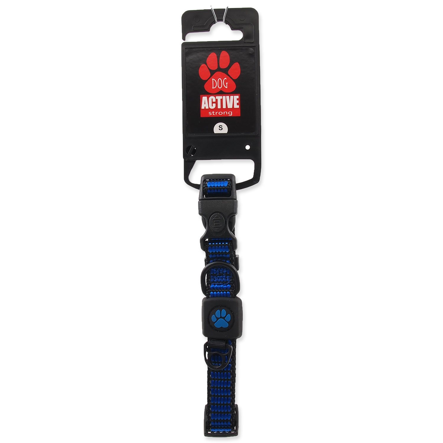 Obojek Active Dog Strong S modrý 1,5x27-37cm-KS