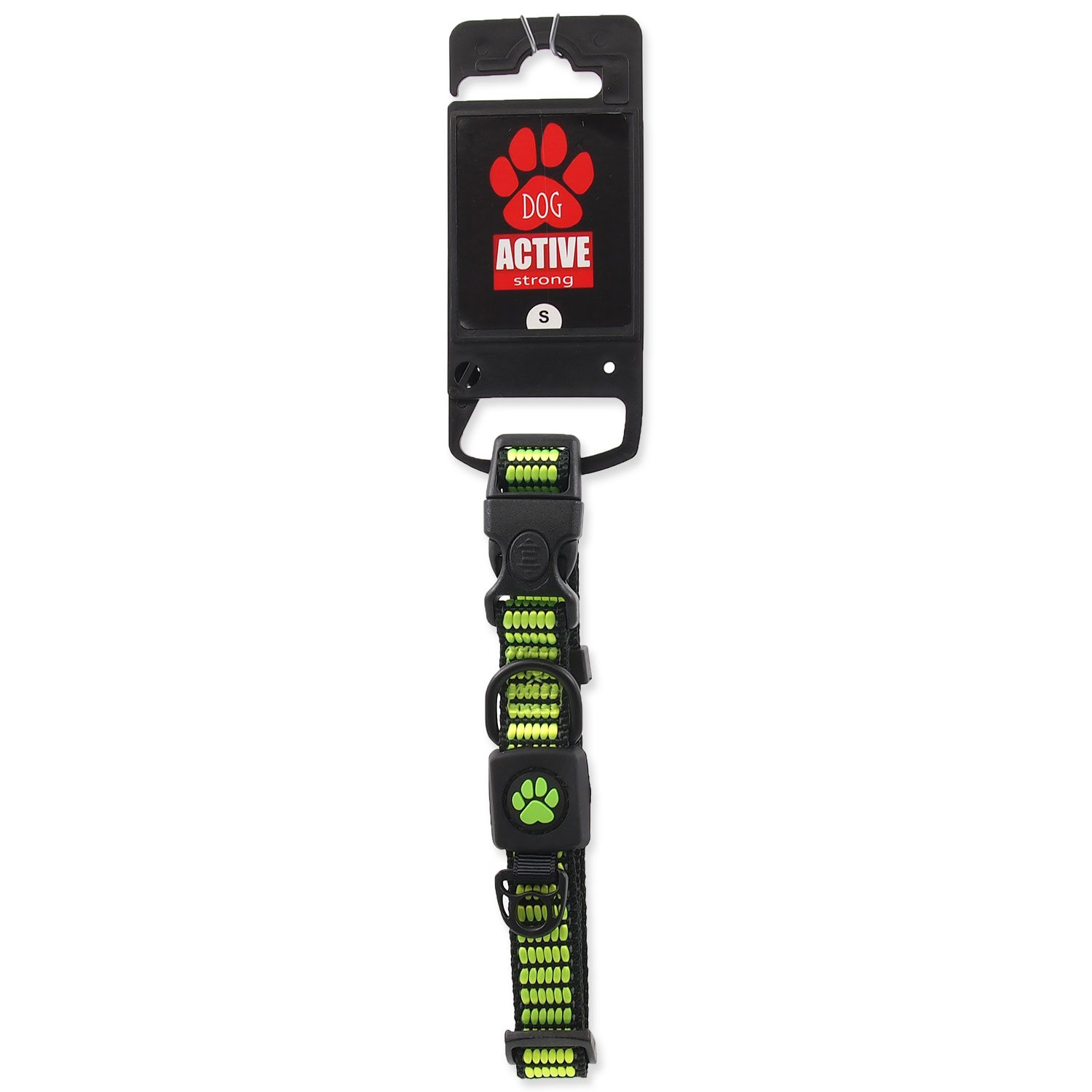 Obojek Active Dog Strong S limetka 1,5x27-37cm