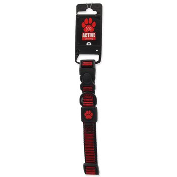 Obojek Active Dog Strong M červený 2x34-49cm-KS