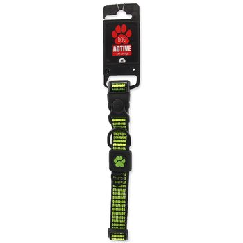 Obojek Active Dog Strong M limetka 2x34-49cm-KS