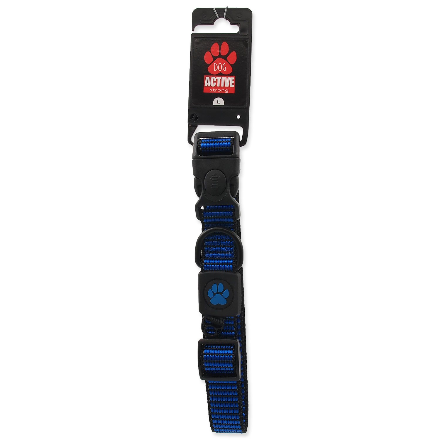 Obojek Active Dog Strong L modrý 2,5x45-68cm-KS