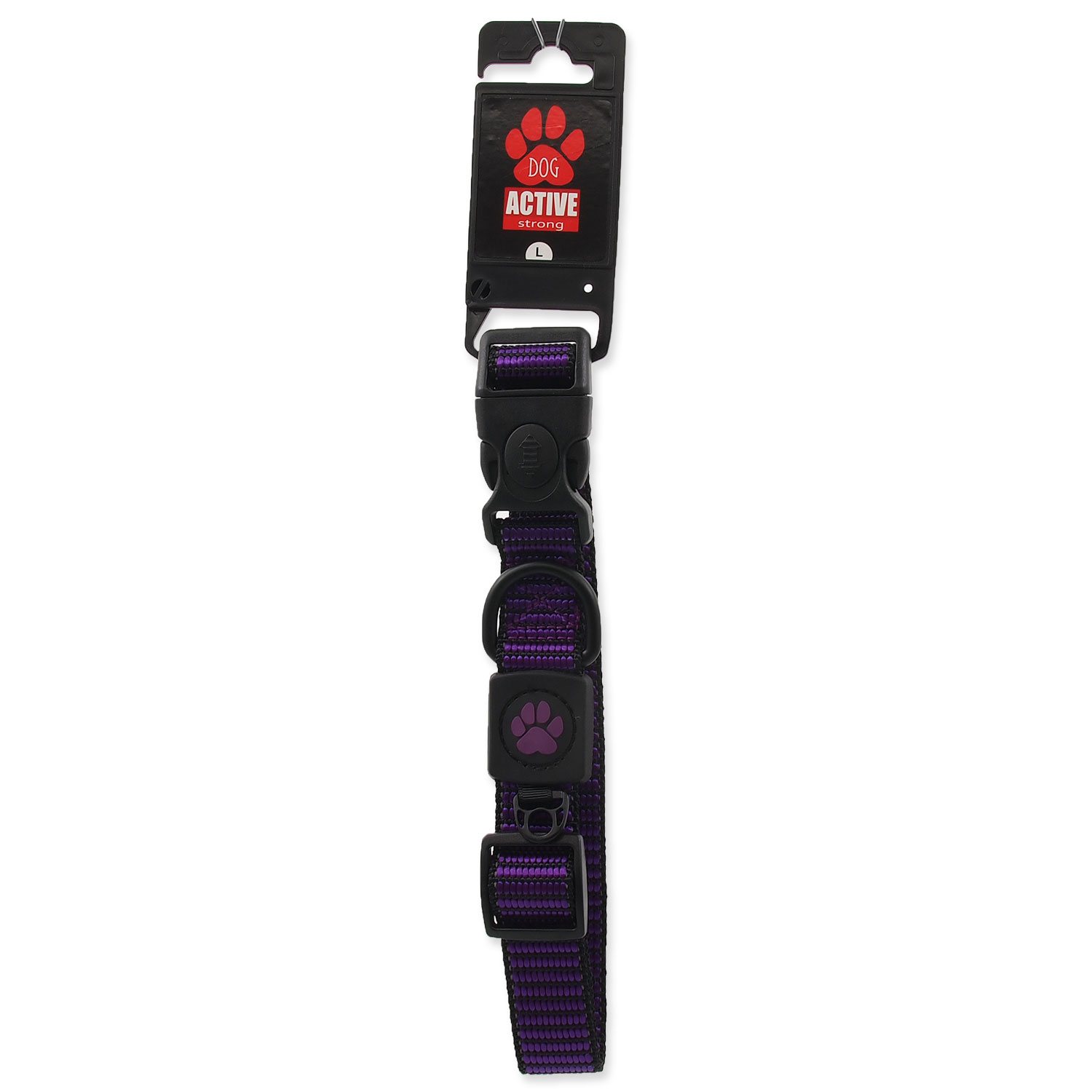 Obojek Active Dog Strong L fialový 2,5x45-68cm