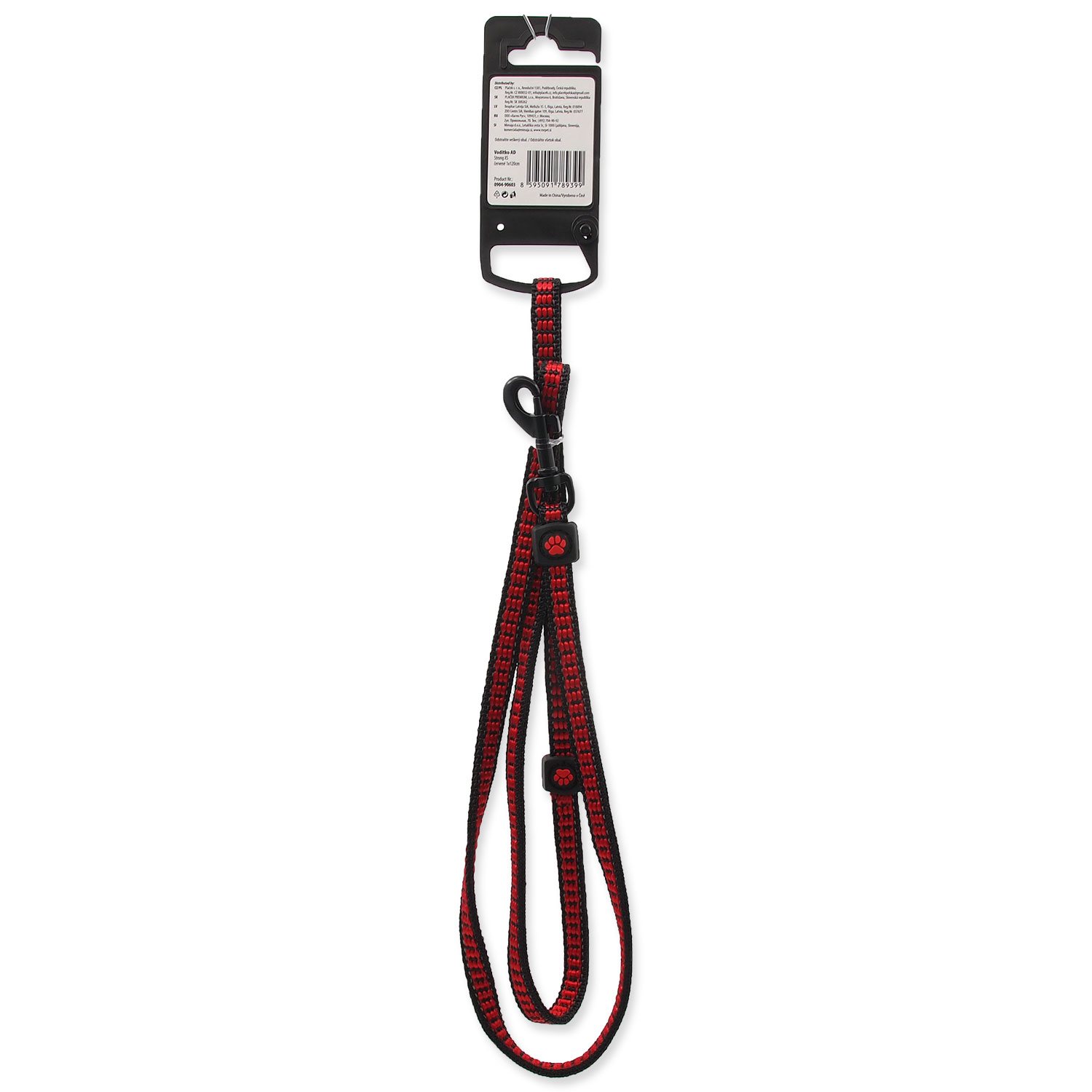 Vodítko Active Dog Strong XS červené 1x120cm-KS