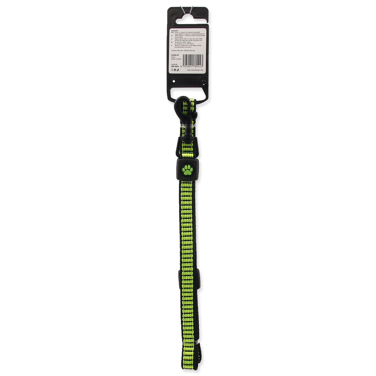 Vodítko Active Dog Strong S limetka 1,5x120cm-KS