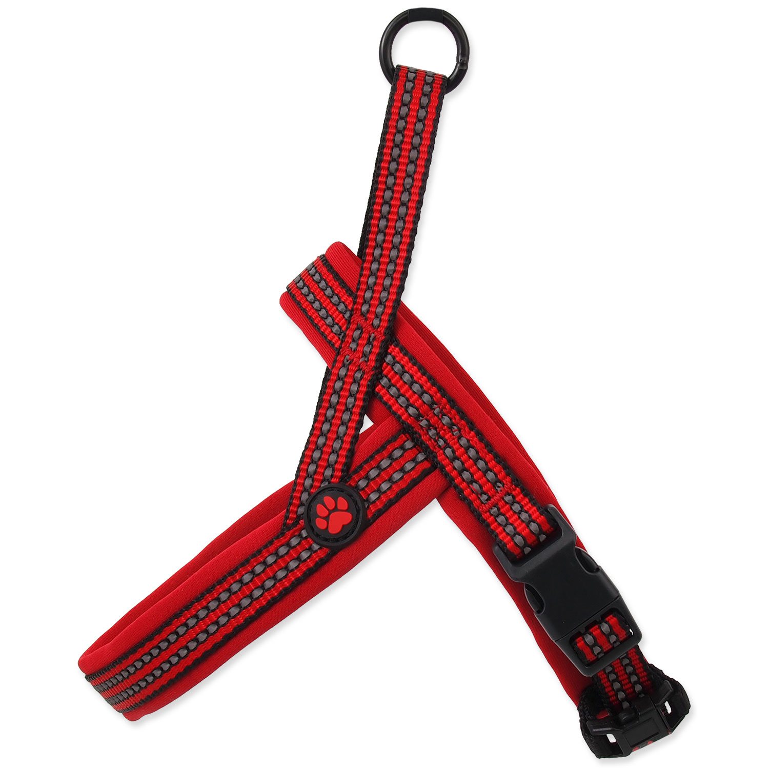 Postroj Active Dog Neoprene L červený 3,2x72-90cm-KS