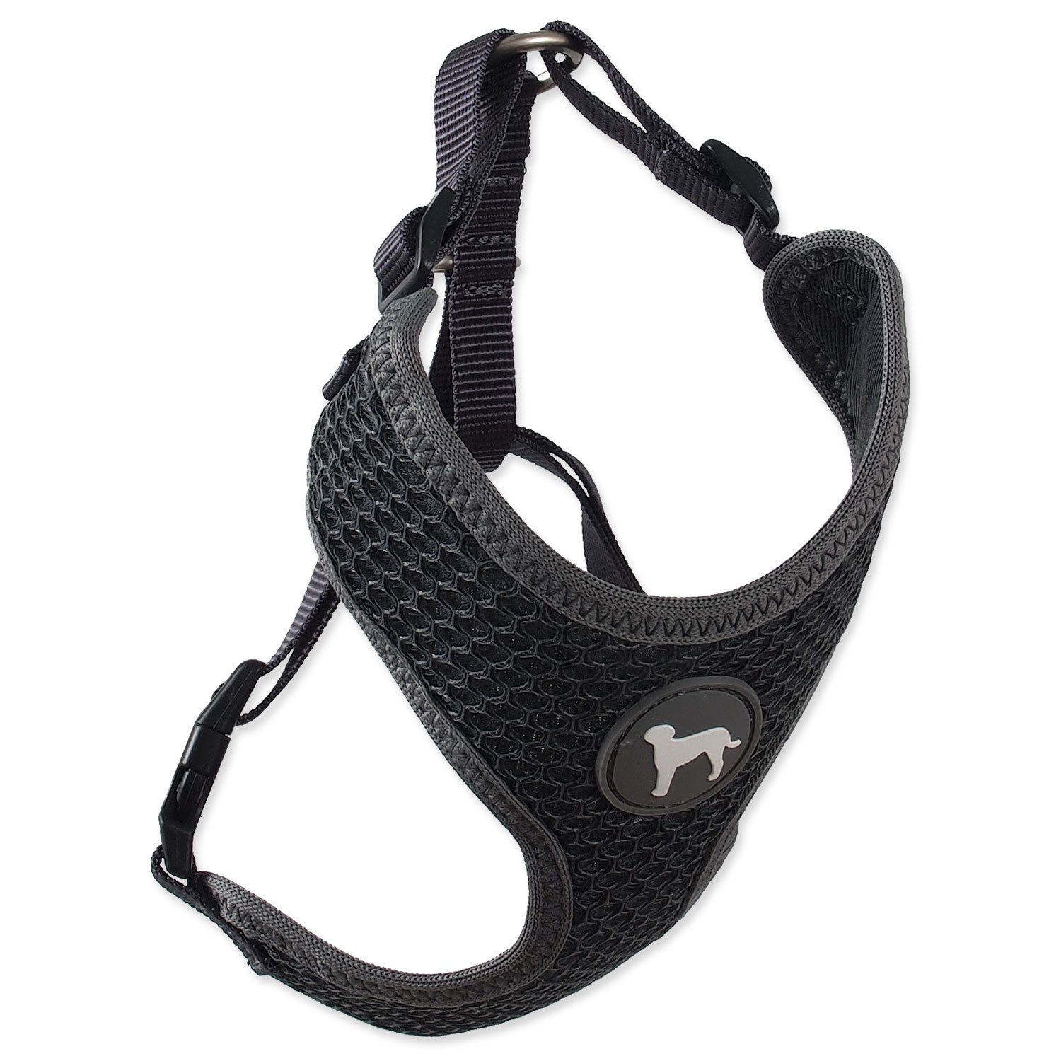 Postroj Active Dog Mellow M šedý 1,5x40-55cm-KS