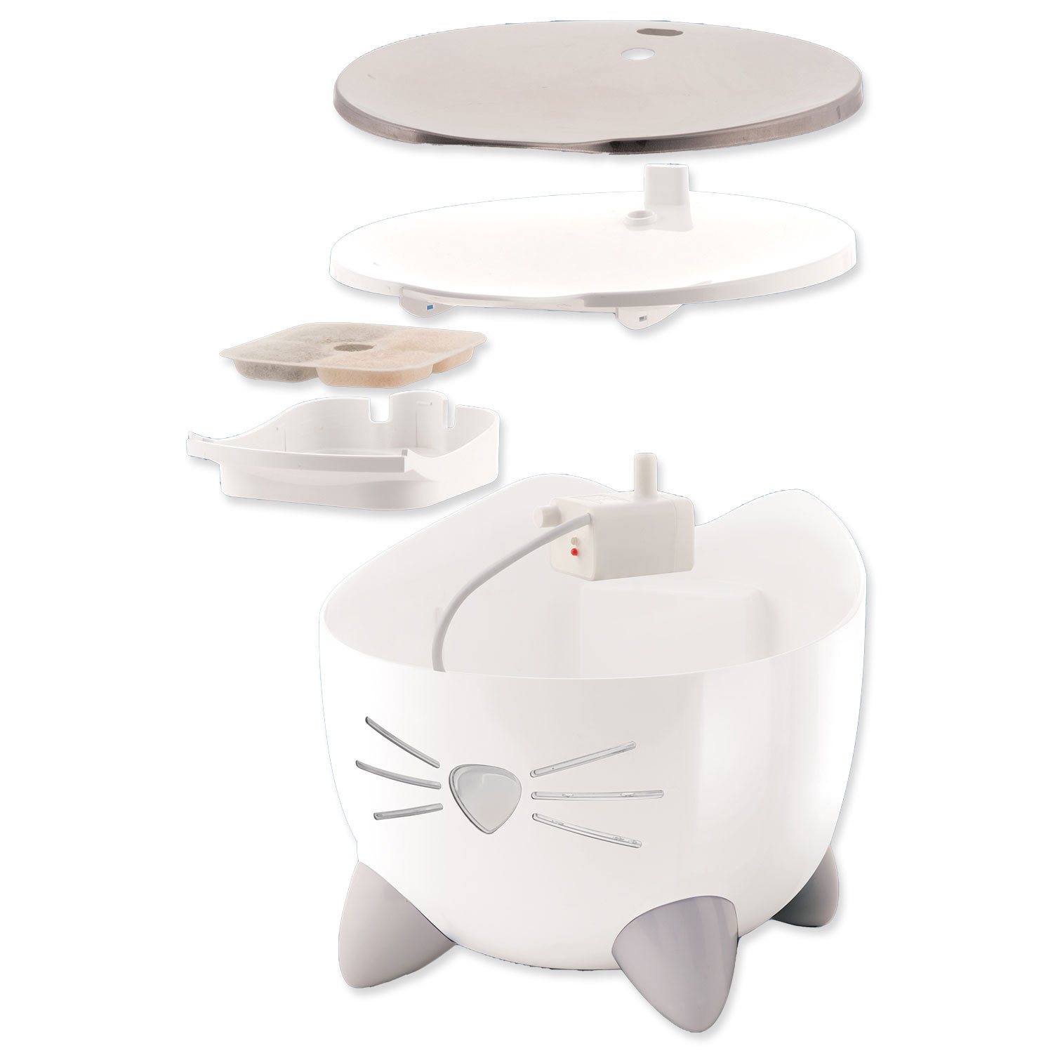 Fontána Catit Pixi s nerezovým povrchem bílá-KS