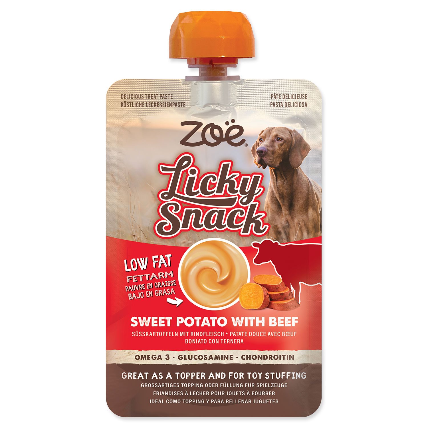 Pochoutka Zoë Licky Snack batáty s hovězím masem, 85 g-KS